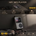 thumbnail image 5 of Reproductor de MP3 HiFi Bluetooth 5.0 Reproductor de Audio Sin Pérdida Reproductor de Música Digital Reproductor de Audio Portátil Tarjeta 16G Incorporada Negro, 5 of 5