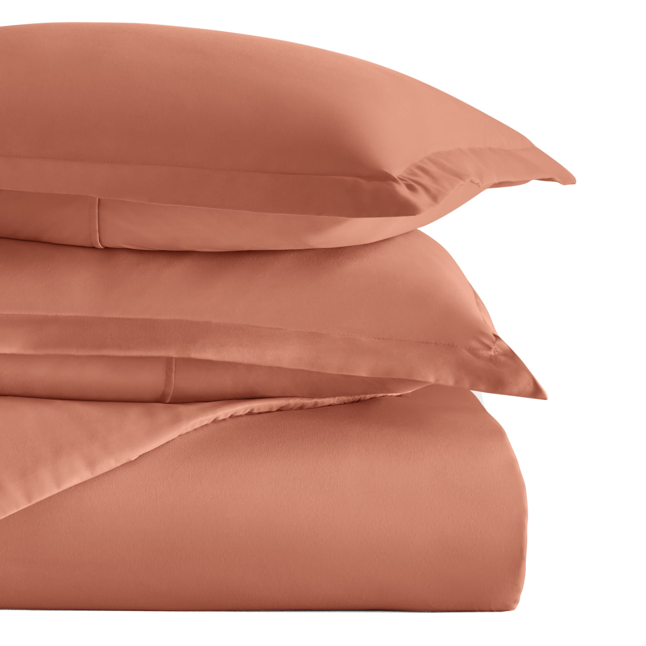 Noble Linens 2-Piece Clay Duvet Cover Set, Twin/Twin XL
