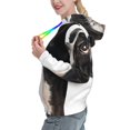 thumbnail image 2 of Lsque Black And White Boston Terrier Pattern Casual Women's Hoodie,Hooded Sweatshirt with Kangaroo Pocket,Pullover Hoodie with Eye-catching Drawstrings-X-Large, 2 of 7