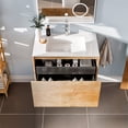 thumbnail image 3 of Madeira 24 in. Oak Wall Mount Single Sink Bath Vanity with Acrylic Top and Integrated Sink, 3 of 6