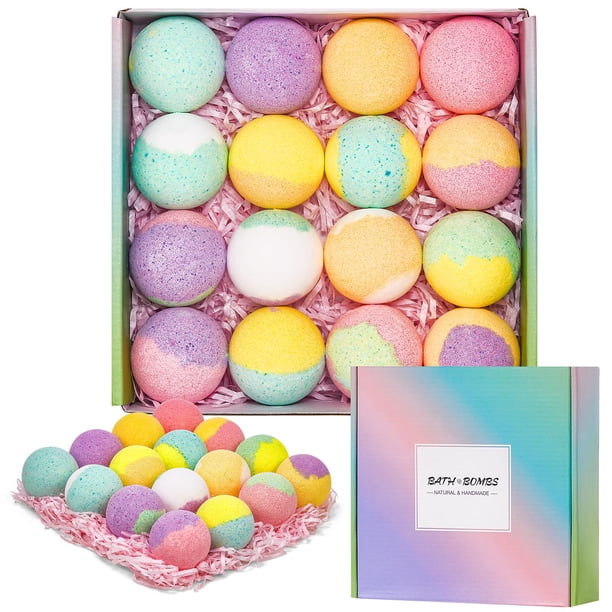 Set de regalo Bath Bomb HESORIX Organic para mujer, 16 aromas