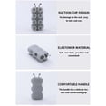 thumbnail image 5 of 5pcs Suction Cup Shower Head Holder | Removable No-Drill Base for Handheld & Standard Shower Heads | Easy Install Bathroom Wall Mount Bracket | Secure Non-Perforated Support | 5.91 x 3.15 x 1.57 In, 5 of 9