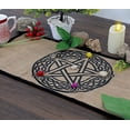 thumbnail image 3 of Indian Consigners Organic Burlap with Fabric Backing Altar Cloth Celtic Pentagram Tarot Spread Table Cover Beautiful Solid Star Table Cloth Multiple Uses Art, 3 of 5