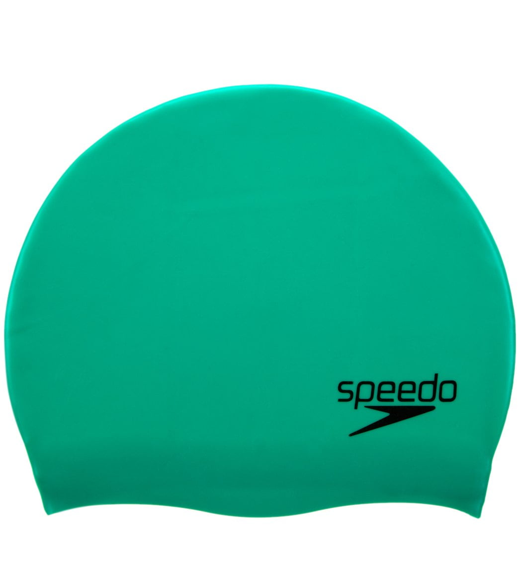Speedo Elastomeric Solid Adult Silicone Swim Cap Teal 