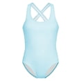 thumbnail image 6 of CAIXIA Girls One Piece Swimsuit Kids Drawstring Bottoms Bathing Suit Color Block Cut Out Modest Ruched Girls Swimsuits Size 10-12 Stretchy Padded Swimwear,5-6 Years, 6 of 7