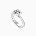 thumbnail image 2 of Aura Jewel Elegant Round Cut Solitaire Engagement Ring 2.1 Ct Lab-Created Simulated Diamond in 14K White Gold Plated - Ideal for Women Seeking Timeless Engagement Ring and Unique Gifting Options, 2 of 4