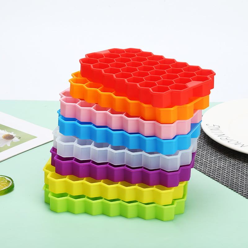 SILIKOLOVE Creative Honeycomb Ice Cube Tray Reusable Silicone Ice Mold Ice  cube Maker BPA Free Ice