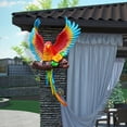 thumbnail image 5 of Realistic Parrot Statue Sculpture Polyresin Parrot Ornament Wall Art Hanging Parrot Wall Decor for Outside Home Kitchen Patio Lawn Red, 5 of 8