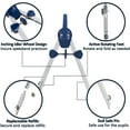 RETON 7PCS Professional Compass for Geometry Set, Metal Compass with