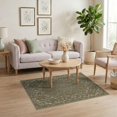 thumbnail image 3 of ODIKA 4'x6' Washable Area Rug Boho Ornamental Scroll Faded Center Distressed Border Vintage Flowing Dynamic for Dorm Room, Small Living Stain Resistant Low Profile, Easy Care, 3 of 7