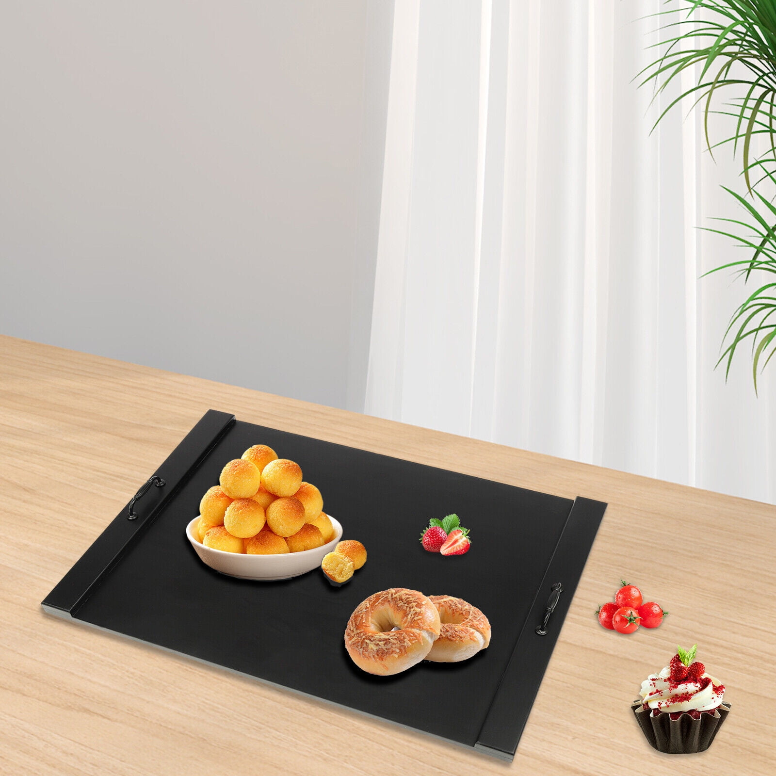 Noodle Board Stove Cover, Wood Noodle Board Stove Cover with Handles Extra Thick Wooden RV Stovetop Cover