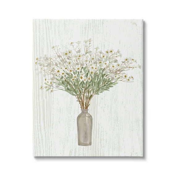 Stupell Industries Delicate Cottage Wildflowers Bouquet Weathered Grainy Pattern Graphic Art Gallery Wrapped Canvas Print Wall Art, Design by Ziwei Li