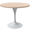 Natural, variant on LeisureMod Verve 36" Round Dining Table, Mid-Century Modern MDF Top Dining Table with White Stainless Steel Pedestal Table Base for Kitchen and Dining Room, Black