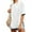 01 White, variant on Weiqiqre Womens Summer Tops Oversized Tshirts Summer Casual Short Sleeve Crew Neck T Shirt Loose Fit Side Slit Tee Tops