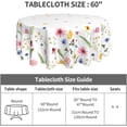 thumbnail image 2 of Spring Summer Tablecloth Round 60 Inch Wildflower Butterfly Spring Summer Floral Seasonal Table Cloth Washable Spillproof Wrinkle Resistant Fabric Table Cover for Indoor Outdoor Kitchen Dinning, 2 of 6