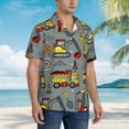 thumbnail image 5 of Daiia Funny Construction Hawaiian Shirt for Men Gentle Cotton Regular Short Sleeve Casual-XX-Large, 5 of 9