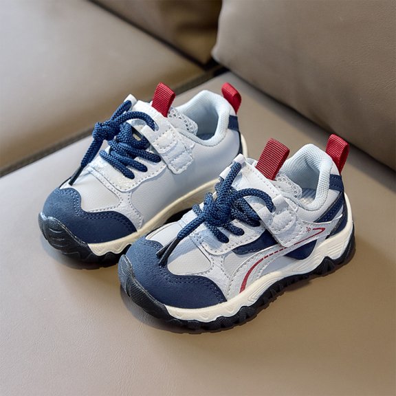 Kids Sneakers, Toddler Boys Girls Running Sneakers Winter Shoes Kids Lightweight Tennis Warm Fleece Linced Athletic Sport Cold Weather Sneaker for Toddler/Little Kid, Blue US-5C/EU-21