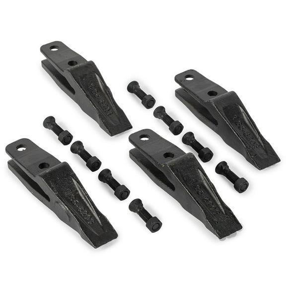 Titan Attachments 1358203 Bucket Teeth 4pc Set CAT 305CR 304.5 304CR Unitooth Digging w/ Bolt Nut
