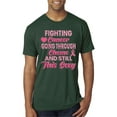 thumbnail image 1 of Wild Bobby, Fighting Cancer And Still Sexy, Breast Cancer Awareness, Men Premium Tri Blend Tee, Forest Green, Large, 1 of 5