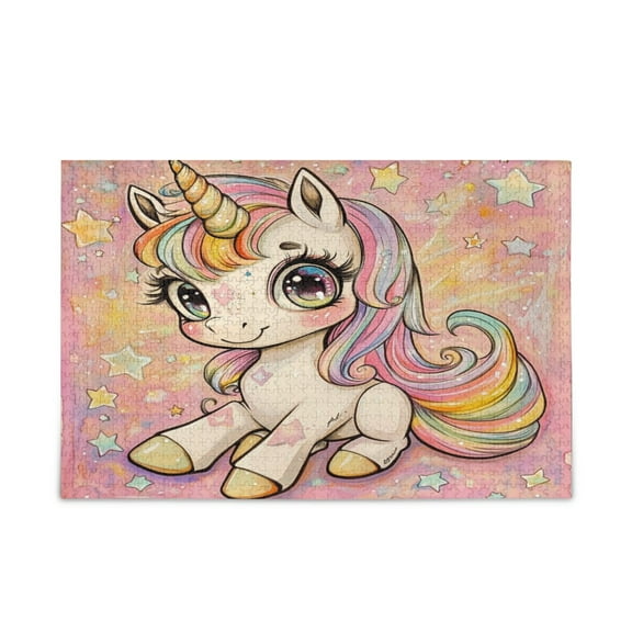WOBOGO Pretty Unicorns Puzzle Challenge 500 Piece Jigsaw Suitable for Game Night Finished Size 20.5 x 14.9in