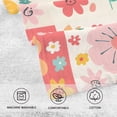 thumbnail image 3 of Flowers in Grids Hand Towel Cotton Bath Towel Large Face Towels Absorbent for Bathroom Home Hotel, 3 of 7