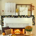 thumbnail image 5 of sruoe Halloween Decoration, Fall Garland Maple Leaf, Artificial Green Plant, Christmas Fall Maple Garland, Thanksgiving Party Wall Decor, Garlands for Door Home Party Fireplace Decorations, 5 of 6