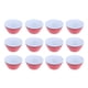 thumbnail image 3 of 12 Uds. Ensaladeras de 6 pulgadas, cuencos para servir comida, vajilla de porcelana de imitación, punto rojo, 3 of 5