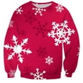 thumbnail image 1 of Playeras Negras Para Hombre Algodon Sudadera Navideña Con Cuello Redondo Y Copos De Nieve, Sin Sombrero, Para Adultos, Deportiva, Informal, 1 of 2