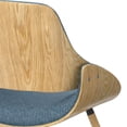 thumbnail image 6 of Simpli Home Malden Bentwood Dining Chair with Wood Back in Light Wood in Denim Blue Linen Look Fabric, 6 of 12