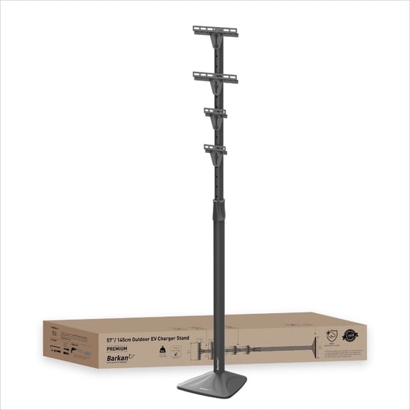Barkan, Universal EV Charger Column, 57" Height, 5 Year Warranty, Weatherproof, for Level 1 and Level 2 EV chargers,