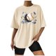 thumbnail image 1 of Camisas sexy de verano para mujer Blusa regular estampada con cuello redondo y manga corta OAVQHLG3B Store lin121212, 1 of 5