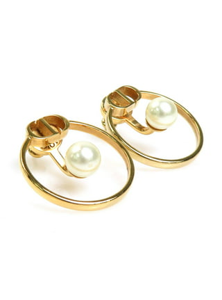 Christian Dior Dior PETIT CD Stud Earrings E1742 Gold Ladies
