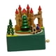 thumbnail image 5 of Caja de música navideña de madera Cajas de música de madera Suministros Decoración navideña Castillo verde, 5 of 9