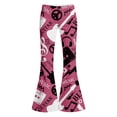 thumbnail image 4 of CONROSES Girls Pants Flread Leg Slim Pants for Girls Trendy Graphic High Waist Leisure Jogger Pants With Pockets, 4 of 4