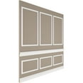 thumbnail image 5 of Ekena millwork 94 1/2"L (Adjustable 94 1/2"H to 120"H) Ashford Square Panel Stacked Wall Wainscot Paneling Kit, 5 of 10