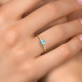 thumbnail image 4 of Gem Stone King 10K Yellow Gold Oval Blue Zircon and White Lab Grown Diamond Engagement Ring for Women (0.70 Cttw, Oval 6X4MM, Gemstone December Birthstone, Available in Size 5, 6, 7, 8, 9), 4 of 6
