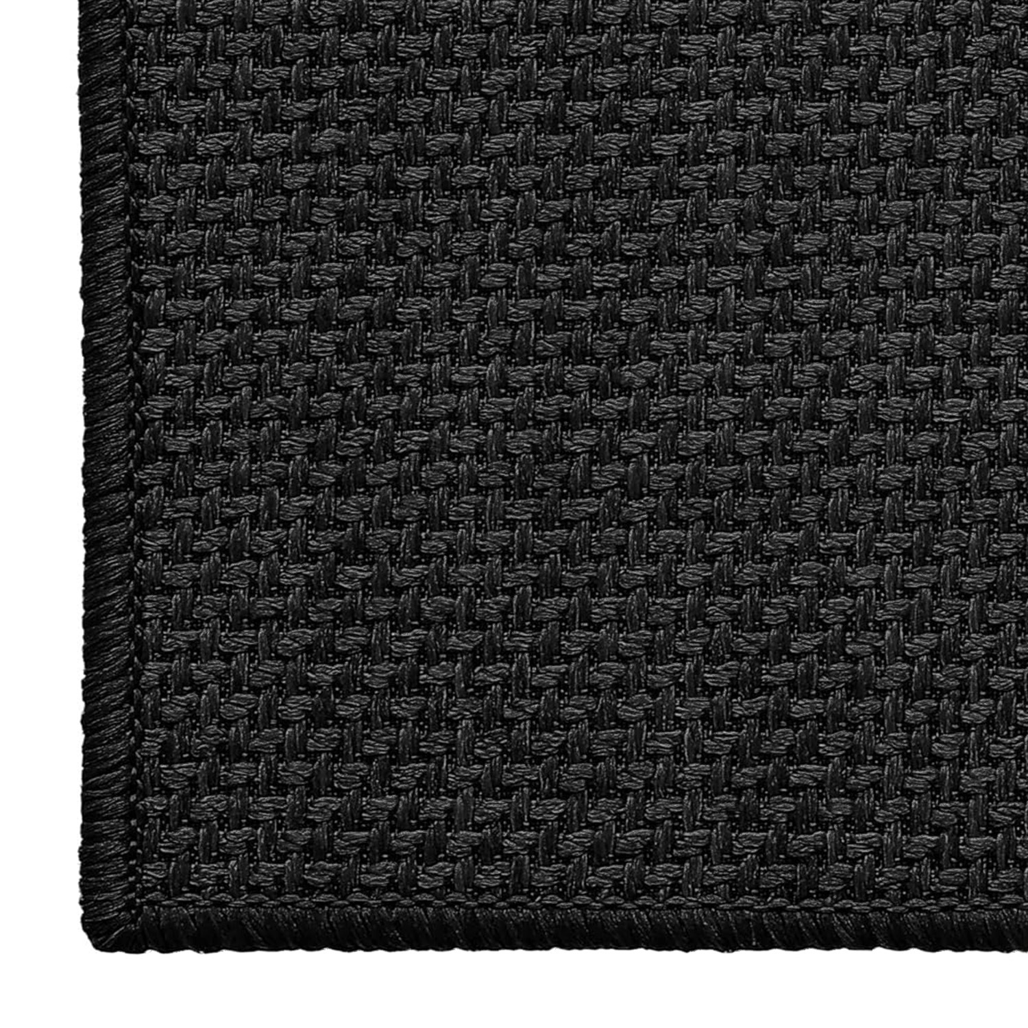 PABUBE Thin Indoor Doormat, Durable Dirt Trapper Entry Rug for Inside House, Non Slip Doormat Indoor Entrance, Low Profile Welcome Mat for Inside, Black, 17" x 30"