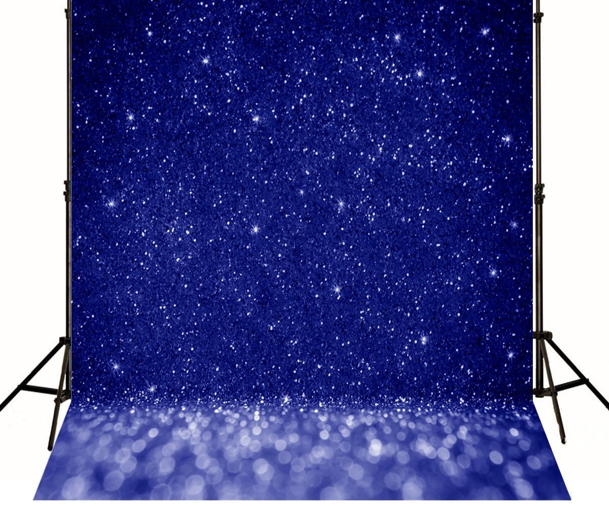 MOHome Polyster 5x7ft Royal Blue Children PHOTO Backdrops for Studio Photographers Shiny