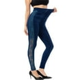 thumbnail image 4 of Gyexs Skinny Jeans for Women Stretchy High Waisted Soft Comfy Jeggings Cute Cotton Denim Leggings with Back Pockets (Blue, Size XL), 4 of 7