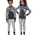 thumbnail image 2 of LazyOne Warm Long-Sleeve PJ Sets for Girls and Boys, Bear Hug Grey, Funny Animal Kids' Pajama Sets, 2 of 7