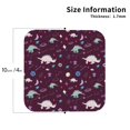 thumbnail image 2 of Lsque Space Dinosaur Pattern 4" Drink Coasters Set of 4, PVC Leather Absorbent Coasters, Table Coaster Set Decorative Coffee Cup Coasters Housewarming Gift -Square, 2 of 6