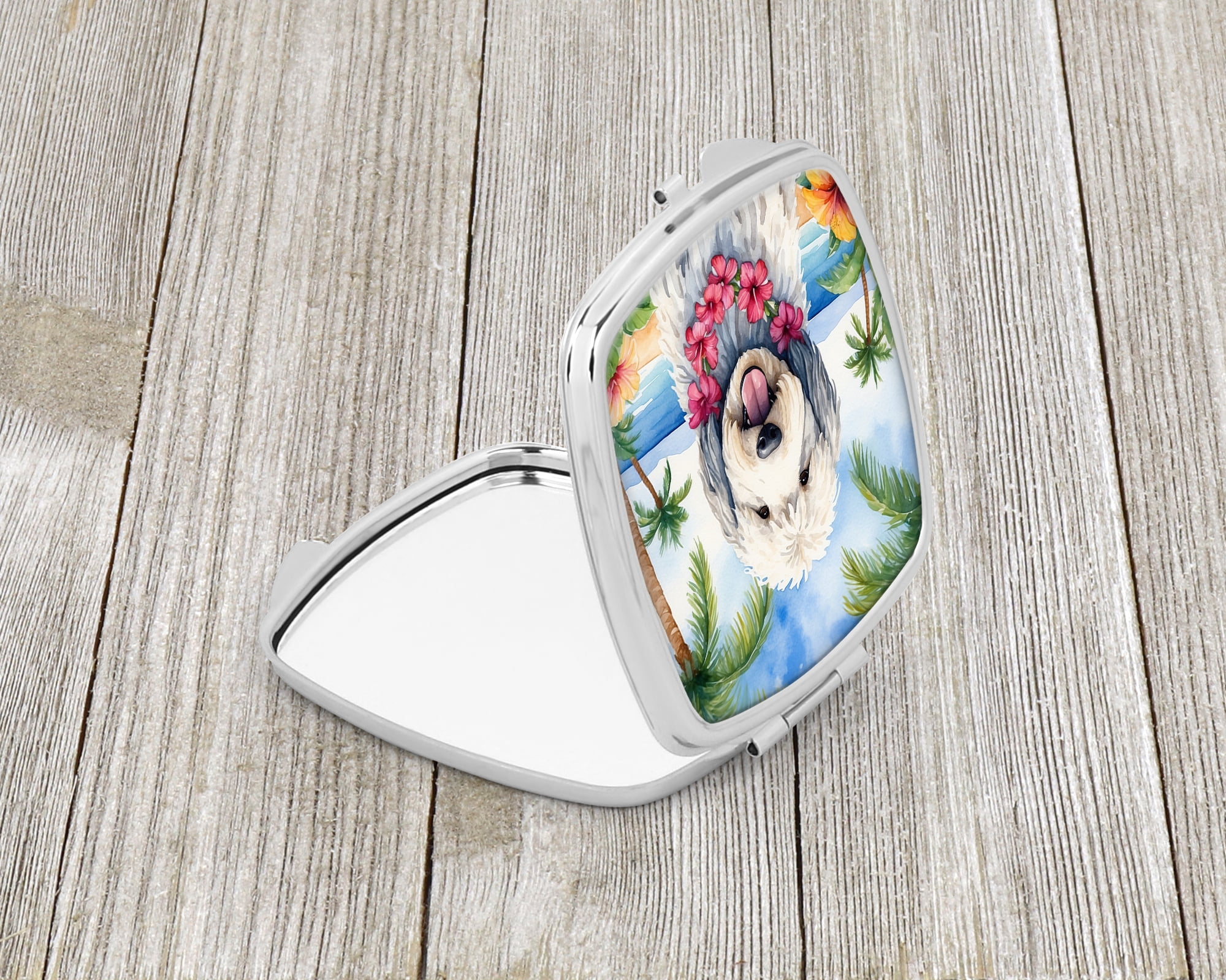 Komondor Luau Compact Mirror 2.75 in x 3 in