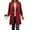 Red, variant on qucoqpe Womens Wool Coat Winter Thicken Warm Trench Coat Long Sleeve Notch Lapel Pea Coat Fashion Casual Solid Color Overcoat