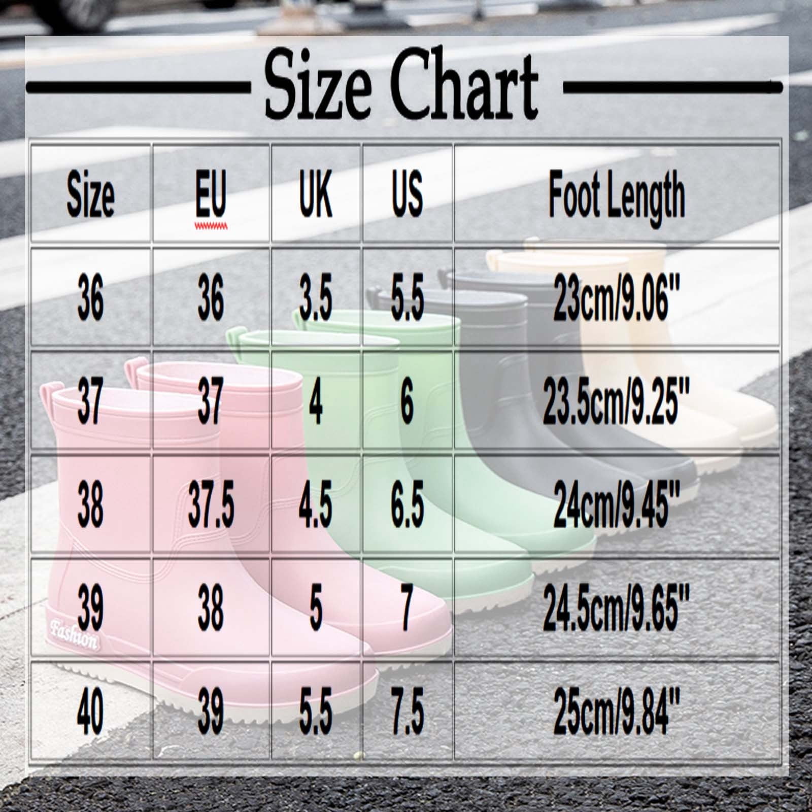 Dpityserensio Women's Fashion Casual Spring And Summer Japanese Style Rainy Day Wear Solid Color Waterproof Non-Slip Mid-Tube Rain Boots