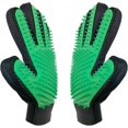 thumbnail image 1 of [Versión mejorada] Guantes de aseo para masajes para perros y gatos - Limpieza del cabello de goma para mascotas 2 en 1 par (verde), 1 of 5