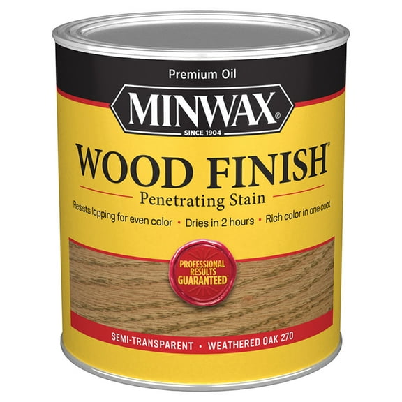 4-Pack of 1 qt Minwax 70047 Weathered Oak Wood Finish Oil-Based Wood Stain