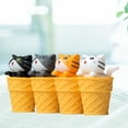 thumbnail image 2 of Ice Cream Kitten Model Exquisite Cute Micro Landscape Gardening Doll Creative Desktop Ornaments PVC Cartoon Animal Figurines Doll Model Home Decoration, 2 of 8