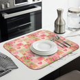 thumbnail image 3 of Pioneer Flower Floral Print Pattern Kitchen Dish Drying Mat 1 Pack, Ultra Absorbent Microfiber Drainer Mat, 16"x18", 3 of 6