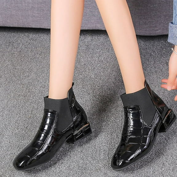 DECORNIJIA women's Boot Artificial PU 1 Pair Stain Resistant Women Casual Wear