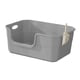 thumbnail image 3 of Caja de arena abierta a prueba de salpicaduras para gatos, contenedor de arena para gatos, arenero elevado para gatos gris, 3 of 9